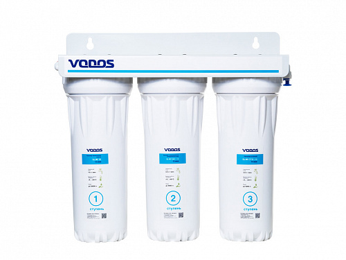 Установка для подготовки питьевой воды 3-х ступени. VODOS TRIO PR303