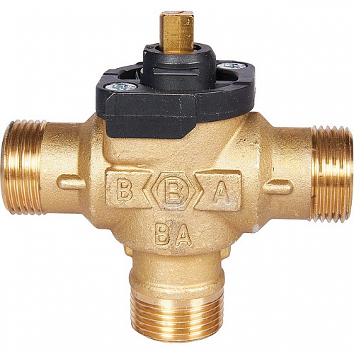 Клапан трехходовой зональный STOUT сервопривод 230V, с кабелем 1м,, НР 3/4&amp;quot;