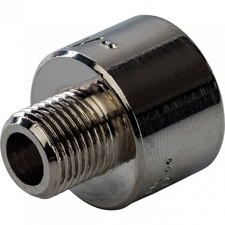 Муфта переходная резьбовая латунная STOUT никель 1/4&quot;X1/8&quot; ВН