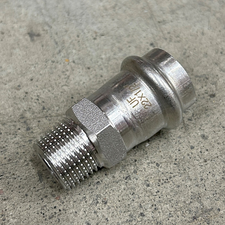 НП Муфта резьбовая пресс из нержавейки UNI-FITT фитинг Ø22x1/2&quot; Н