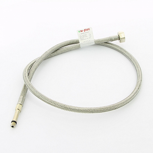 Гибкая подводка для смесителя UNI-FITT МL8х1 - 1/2&amp;quot;, 100 см, удлиненный штуцер, DN 6, оплётка из нер