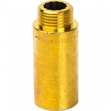 Удлинитель резьбовой латунный STOUT без покрытия 1/2&quot;x50мм ВН