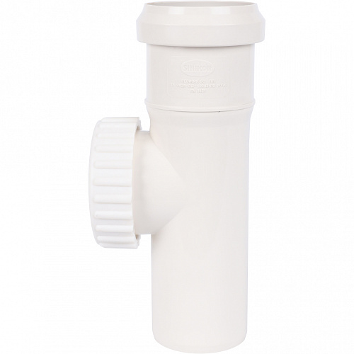 ПВХ Ревизия канализационная SINIKON КОМФОРТ ПЛЮС белая Ø50, с крышкой