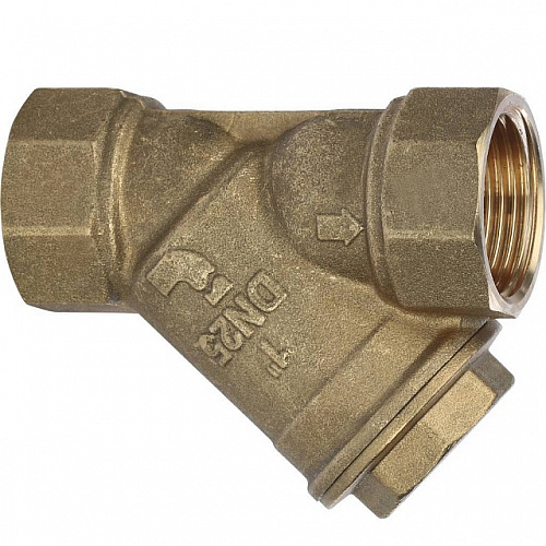 ФГО Фильтр косой грубой очистки STOUT SFW латунный 1&amp;quot;, 500 мкр, желтый