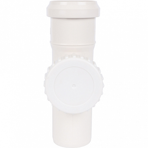 ПВХ Ревизия канализационная SINIKON КОМФОРТ ПЛЮС белая Ø50, с крышкой