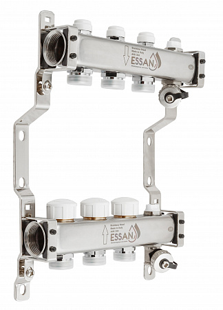 Коллекторная группа ESSAN GROUP803 нержавейка 1&quot;x3/4&quot; EK -3 выхода, без расходомеров (254 мм)