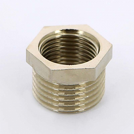 Футорка резьбовая латунная UNI-FITT никель 2&quot;х1/2&quot; ВН