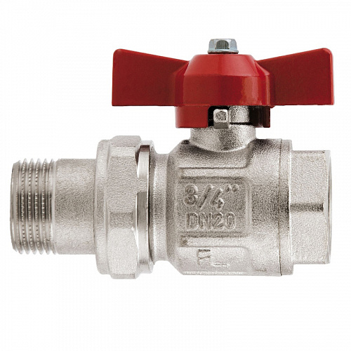 Кран шаровой с американкой ITAP IDEAL ART 098 бабочка 3/4&amp;quot; никель, полнопроходной (26097)