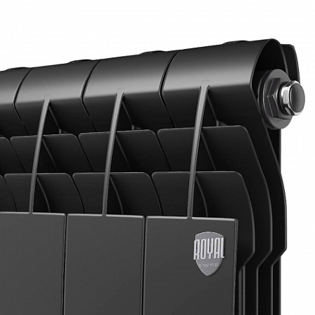 Радиатор алюминиевый ROYAL THERMO BILINER ALUM NOIR SABLE 500x6 секций, черный