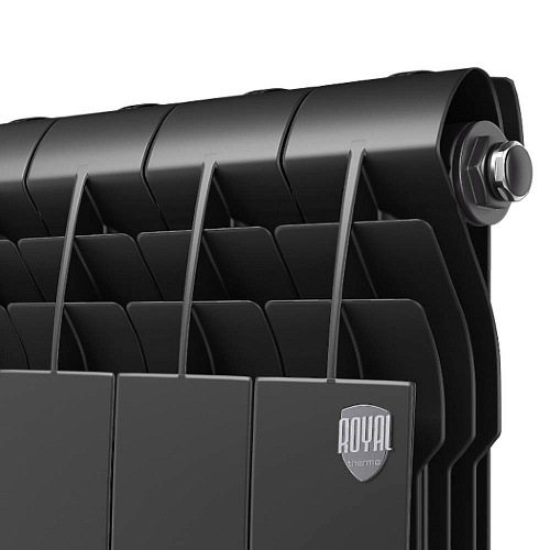 Радиатор алюминиевый ROYAL THERMO BILINER ALUM NOIR SABLE 500x6 секций, черный