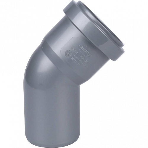 ПВХ Отвод SINIKON 50 х 45', СТАНДАРТ