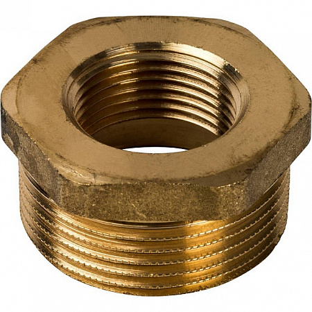 Футорка резьбовая латунная STOUT без покрытия 11/4&quot;x3/4&quot; ВН
