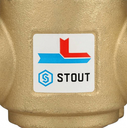 Клапан трехходовой термостатический смесительный STOUT 11/4&amp;quot; Н (60°С)