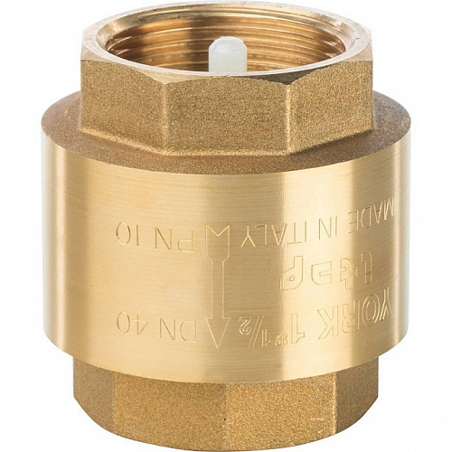 Обратный клапан пружинный, латунный STOUT (с пластиковым седлом) 11/2&amp;quot; ВВ NEW