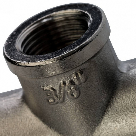 Тройник резьбовой латунный STOUT никель 3/8&quot; В
