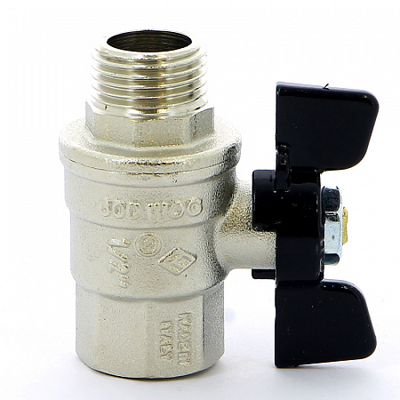 Кран шаровой BUGATTI OREGON 307 бабочка 1/2&quot; ВН, полнопроходной