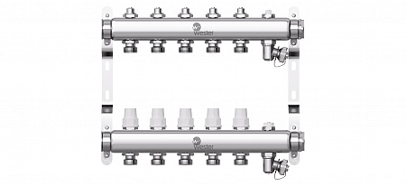 Коллекторная группа WESTER W903.5 нержавейка 1&quot;x3/4&quot; EK -5 выходов, без расходомеров