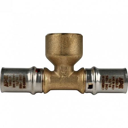МП Тройник резьбовой пресс для металлопласта STOUT Ø16х1/2&quot;х16 В