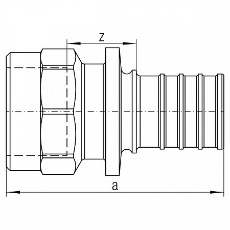 СА Муфта резьбовая аксиальная REHAU RAUTITAN RX+ латунная Ø25х1&quot; В (13662891001)