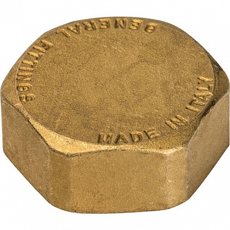 Заглушка резьбовая латунная STOUT без покрытия 1/8&quot; В