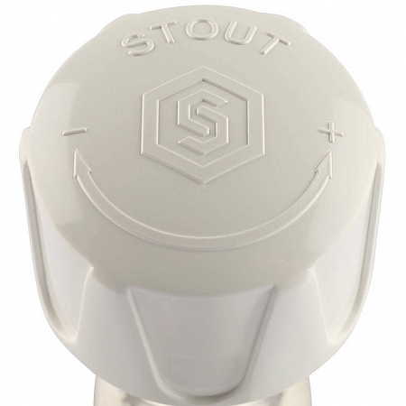 Клапан терморегулирующий угловой STOUT 3/4&quot; ручной.
