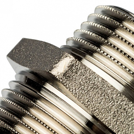 Ниппель переходной резьбовой латунный STOUT никель 11/2&quot;x11/4&quot; Н