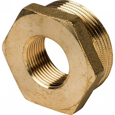 Футорка резьбовая латунная STOUT без покрытия 11/2&quot;x3/4&quot; ВН