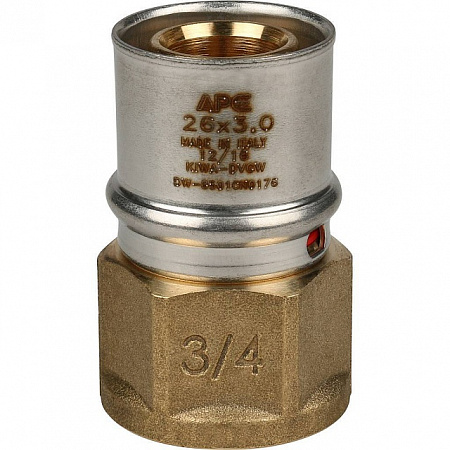 МП Муфта резьбовая пресс для металлопласта STOUT Ø26х3/4&quot; В