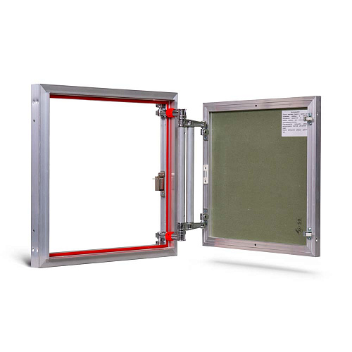 Люк под плитку АЛЮМИНИЕВЫЙ (НАЖИМНОЙ) ПРАКТИКА ETP 50x50