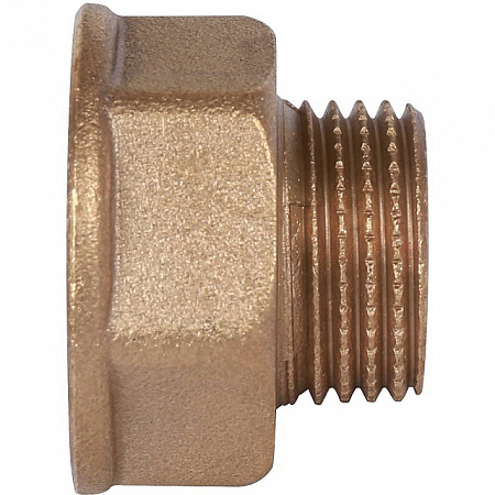 Удлинитель шестигранный резьбовой латунный STOUT без покрытия 1/2&quot;x3/4&quot; ВН