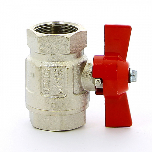 Кран шаровой ITAP IDEAL ART 092 бабочка 3/4&amp;quot; ВВ, никель, полнопроходной (26094)