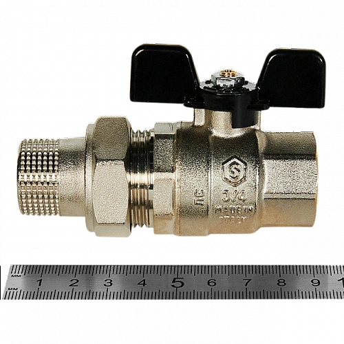 Кран шаровой с американкой STOUT бабочка 3/4&amp;quot; полнопроходной