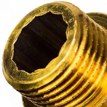 Удлинитель резьбовой латунный STOUT без покрытия 1/2&quot;x25мм ВН