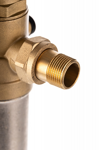 Фильтр промывной с гасителем ГЕЙЗЕР БАСТИОН Ø60 без покрытия 3/4&amp;quot; АМ-АМ, 90 мкм, латунная колба