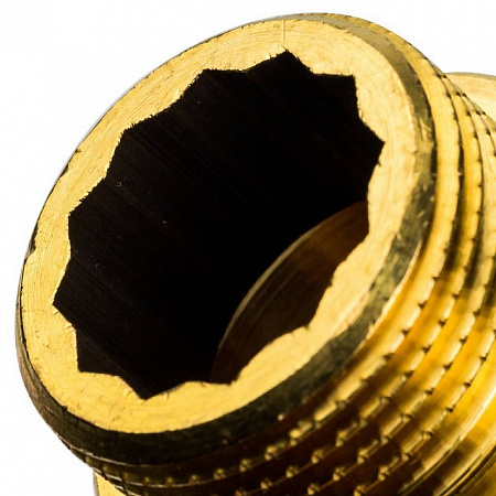 Удлинитель резьбовой латунный STOUT без покрытия 3/4&quot;x25мм ВН