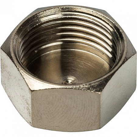 Заглушка резьбовая латунная STOUT никель 3/8&quot; В