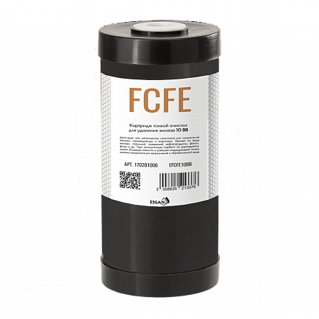 Картридж сменный обезжелезивающий ESSAN EFCFE10BB, для корпуса 10BB, с диоксидом марганц песка (12) 