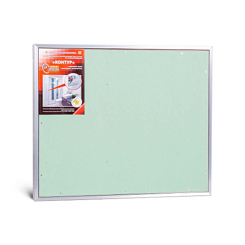 Люк потайной АЛЮМИНИЕВЫЙ со съемной дверцей (НАЖИМНОЙ) ПРАКТИКА &amp;quot;КОНТУР&amp;quot; КР 60х50