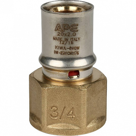 МП Муфта резьбовая пресс для металлопласта STOUT Ø20х3/4&quot; В