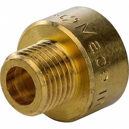 Муфта переходная резьбовая латунная STOUT без покрытия 1/2&quot;x1/4&quot; ВН