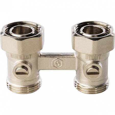Узел-мультифлекс нижней подводки STOUT прямой, Н-образный, 3/4&quot;х3/4&quot;ЕК, двухтрубная система