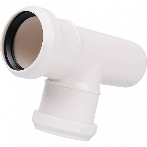 ПВХ Тройник канализационный SINIKON КОМФОРТ ПЛЮС белый Ø50х90°