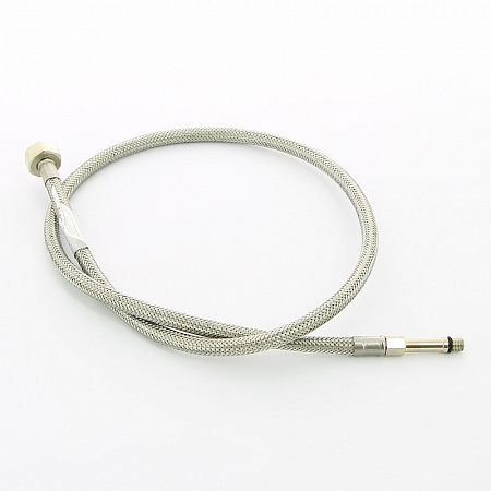 Гибкая подводка для смесителя UNI-FITT МL8х1 - 1/2&quot;, 100 см, удлиненный штуцер, DN 6, оплётка из нер