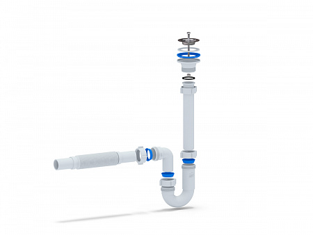 АНИПЛАСТ Сифон 11/4&quot;х32 прямоточный с гибкой трубой 32*32 DB1005