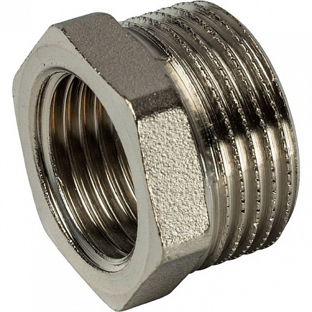 Футорка резьбовая латунная STOUT никель 3/4&quot;x1/2&quot; ВН