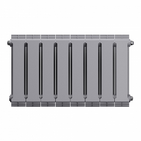 Радиатор биметаллический ROYAL THERMO PIANOFORTE SILVER SATIN 300x8 секций, серый (НС-1346089)