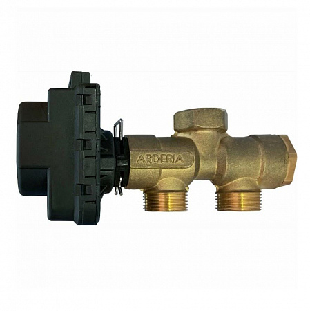 Клапан трехходовой ARDERIA 3/4” с электроприводом, комплект NEW (Датчик ГВС в комплекте)