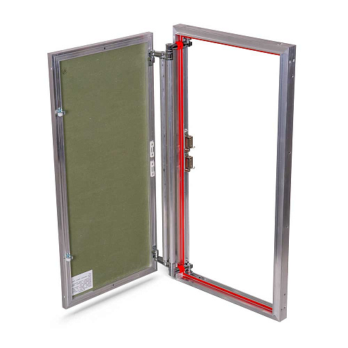 Люк под плитку АЛЮМИНИЕВЫЙ (НАЖИМНОЙ) ПРАКТИКА ETP 50x100