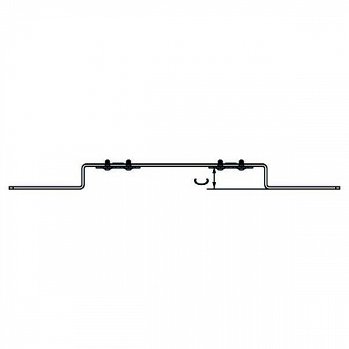 Монтажная планка-кронштейн для водорозеток REHAU тип O 75/150 длинная, с амортизаторами 12414651405
