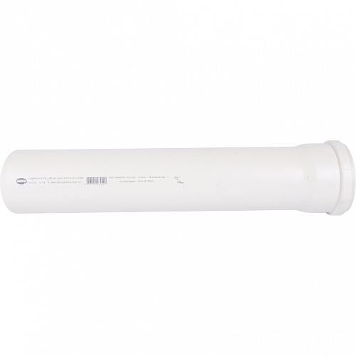 ПВХ Труба канализационная SINIKON КОМФОРТ ПЛЮС белая Ø110х500мм